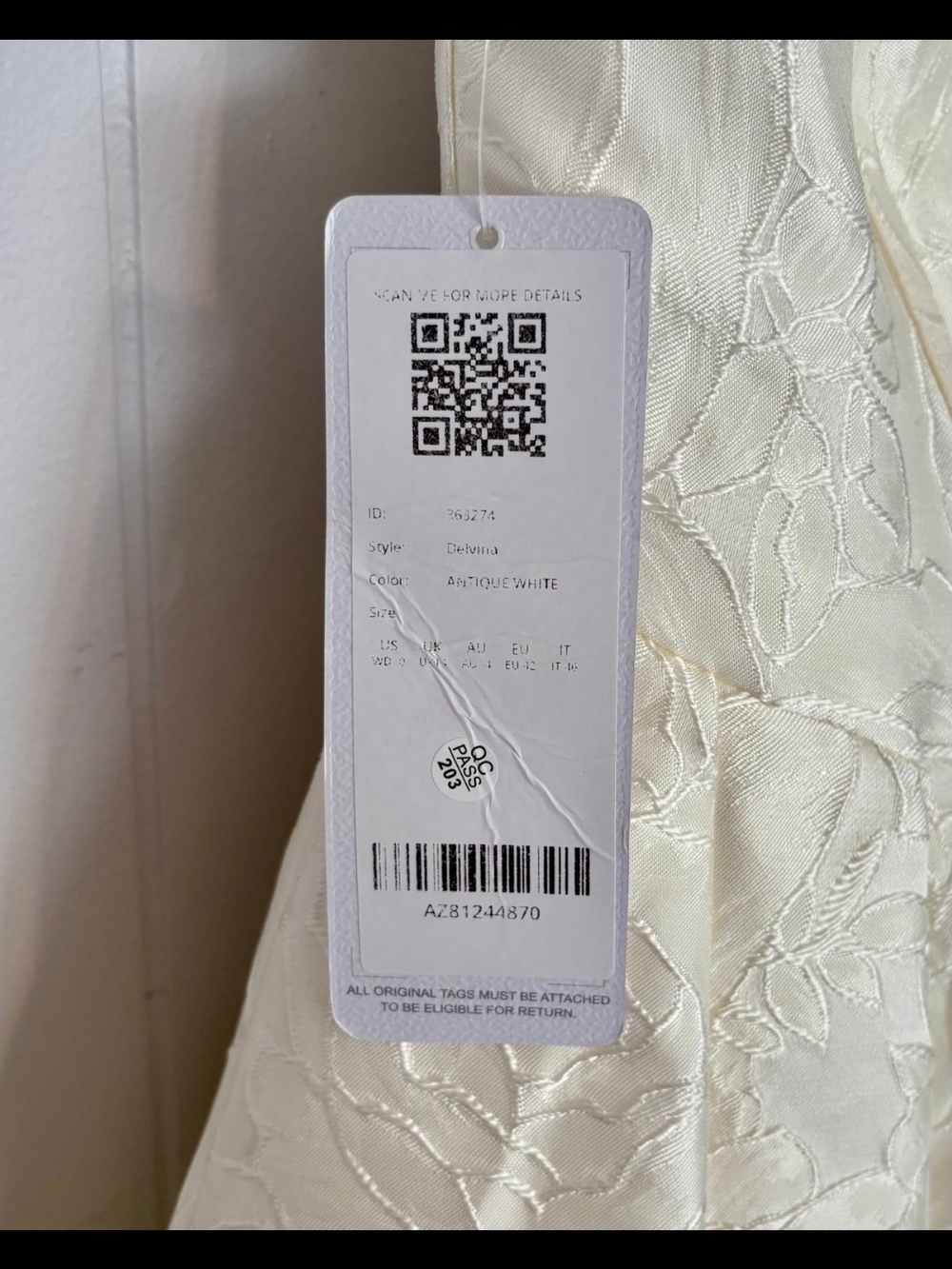Azazie Ivory Sleeveless Ball Gown Wedding Dress - Picture 7 of 11